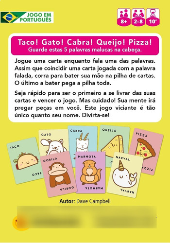 Jogos Taco Gato Cabra Queijo Pizza + Quem Foi? - Papergames