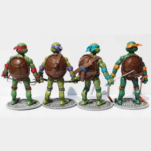 Figura de acción Ninja Turtles, juguetes Playmate de los 80