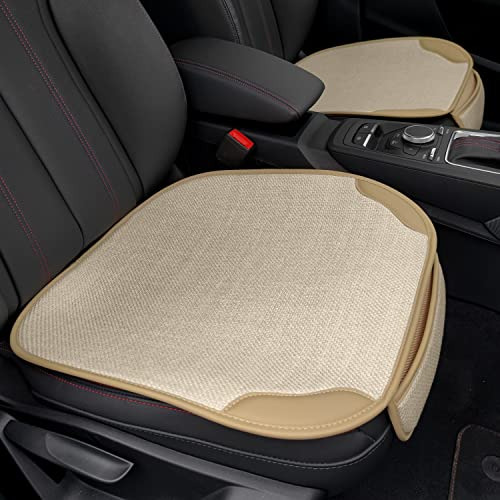 Sanqing 2 Pcs Car Seat Cover Bottom Linen Fabric Asiento Fun