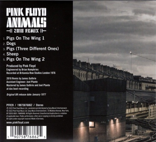 CD de disco digipack de remix de Pink Floyd Animals 2018