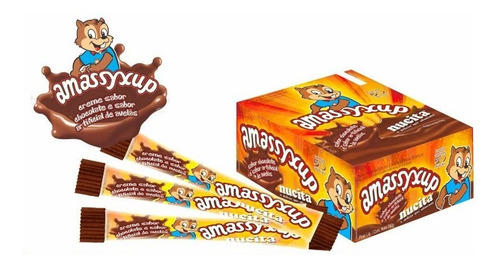 Amassyxup Amassychup Nucita Caixa C/ 50 Unidades - Atacado Sabores Chocolate