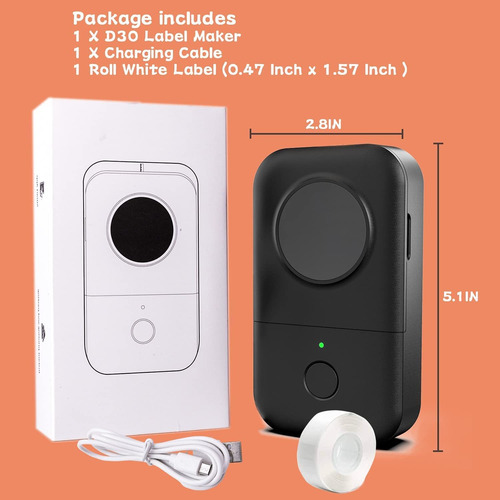 Imagen 6 de 7 de Máquina De Etiquetado Negra Con Cinta D30 Térmica Smart...
