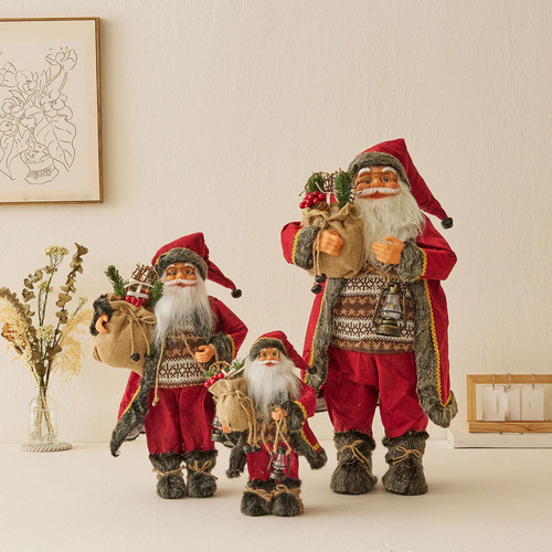 Muñeco Festivo De Papá Noel, Decoración 30 Centímetros