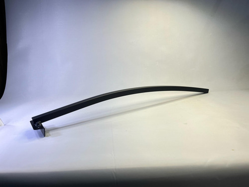 Suporte Braço Para Refletor Led Fachada Base L Curvado 60cm Cor Preto