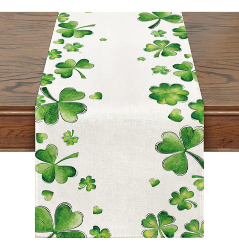 Siilues Spring Table Runner, St. Patrick's Day Decorations S