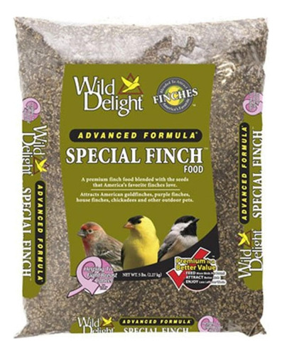 Alimento Wild Delight Comida Especial Para Pinzones, 5 Lb