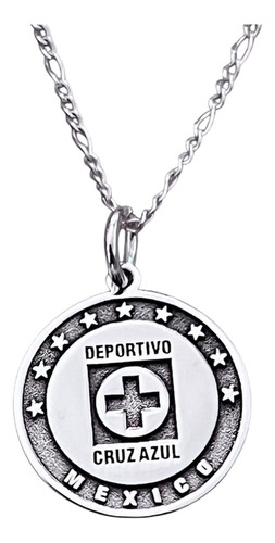 Dije Y Cadena Cruz Azul Plata 925 Con Envío Gratis