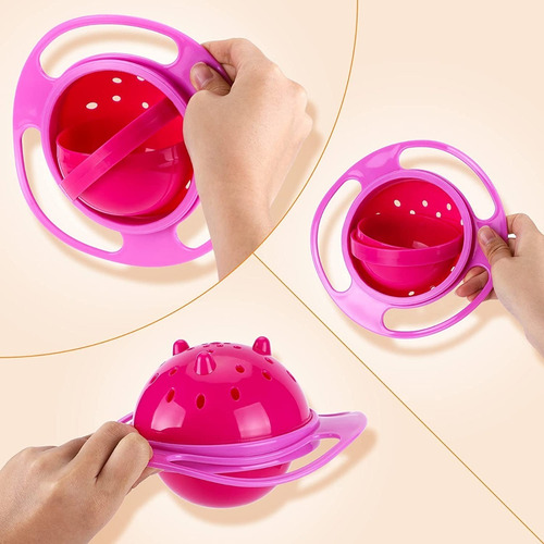 Plato Para Bebes Antiderrames 360° Tazón Giratorio Nada Cae