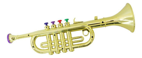 Instrumento De Viento De Cuerno Con 3 Teclas De Oro Oro