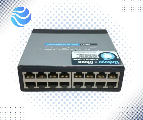 Switch Ethernet 10/100 16 Puertos Linksys Modelo Sd216 (Usado)