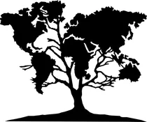 Comprar Vinilos Decorativos Pared Arbol Mapa Mundi  Frases Vinil