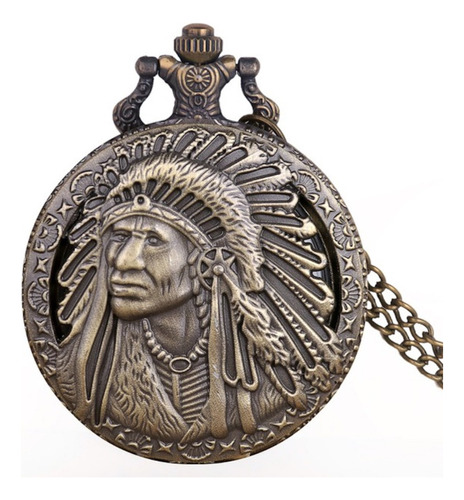 Relógio De Bolso Índio Relíquia Clássico Vintage Antiguidade