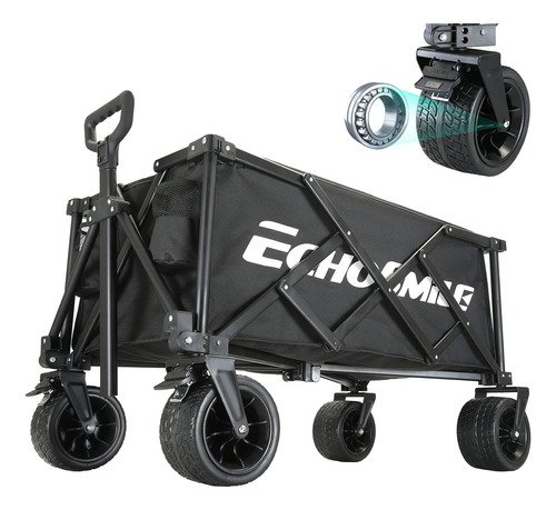 Echosmile Carro Plegable Plegable, Carro De Playa Para Arena