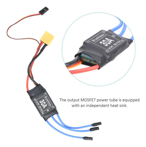 1 Controlador De Velocidad De Avión 30a Brushless Esc Xt60