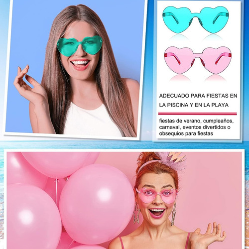 De 20pz Gafas De Sol De Corazón Accesorios Moda Mujer Lentes