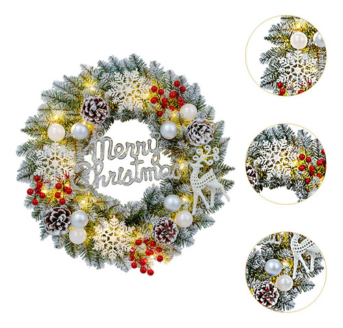 Artificial Christmas Wreath Festive Door Hanging Wreath 30cm