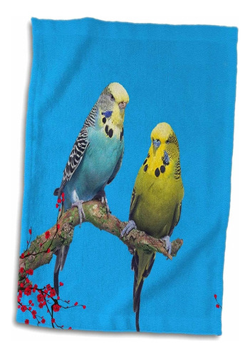 Toalla De Mano 3d Rose Wildlife Budgie, 15 X 22