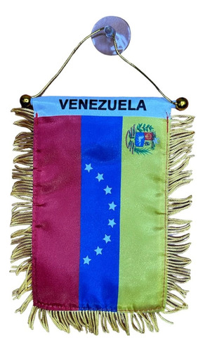 Bandera De Venezuela Colgante Para Vidrio O Ventanas 13x18cm