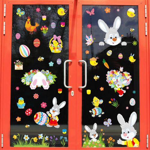 Adhesivo De Pared Para Ventana, Diseño De Pollitos Para Niño