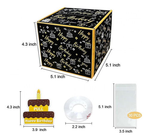Caja De Dinero Para Tirar De Cumpleaños, Caja De Regalo