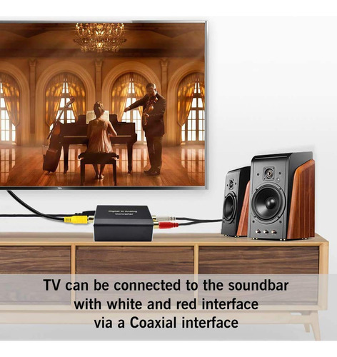 [ Convertidor De Audio Digital A Analogico, Toslink A 3.5 Mm