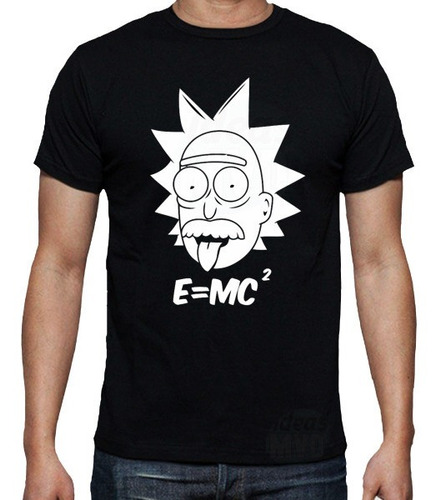 Remera Rick And Morty Einstein (negra) Ideas Mvd