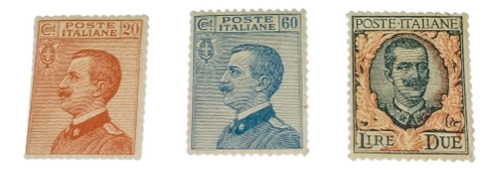 Serie De 3 Estampillas Reino De Italia 1923- Yt. 143/4/5