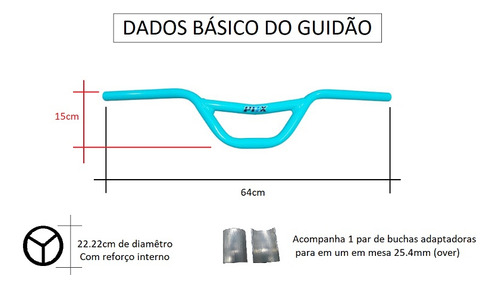 Imagem 3 de 3 de Guidão Bike Bmx Cross Junior Light Alum. Pint. Marrom Retrô