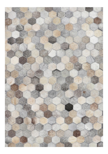 Alfombra Cuero Natural 160x230 Gris