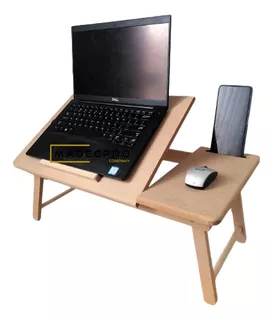 Mesa De Cama Para Portatil Laptop Pc 54x30 Madera Mdf Crudo