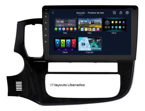 Multimidia Outlander 15/21 Android 14 2gb 64gb Carplay 10p