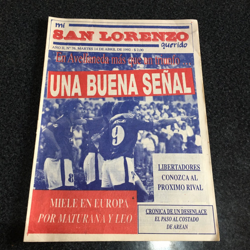 Revista Mi San Lorenzo Querido N° 76 Exc Est Año 1992