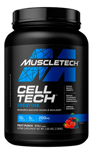 Muscletech Cell Tech Creatina Suplemento Frutal 1.36kg 6c
