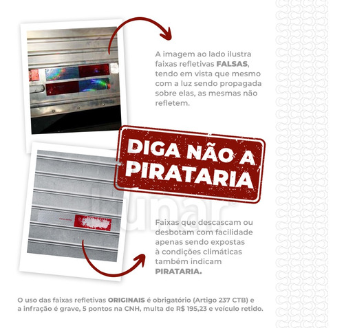 Imagem 5 de 8 de 20 Faixa Adesiva Refletiva Laterais Sherman Caminhão Ônibus