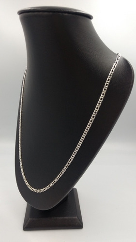 Imagen 3 de 5 de Cadena De Plata Fina Ley .925 Tejido Doble 50cm X 3mm