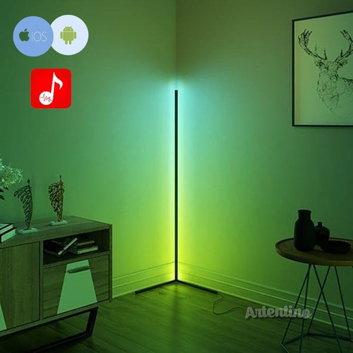 Imagen 3 de 10 de Luz Lampara Pie Esquinero Pixel Led Rgb Regalo Deco App Wifi