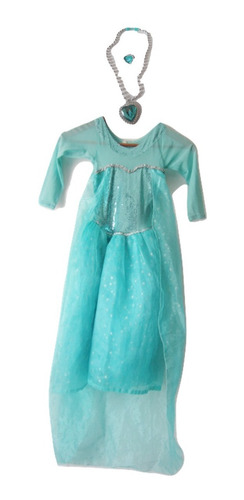 $ Usado Disfraz Vestido Largo Niña Princesa Ariel Disney Cosplay Bebé Niña Sirenita Collar Y Anillo Princesa Sirena Ariel Infantil. 