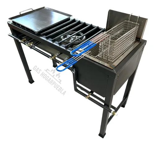 comprar Freidora De Papas 2 Quemadores + Comal + 2 Canastillas 