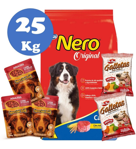 Nero Adulto Original Carne 25 Kg + Obsequio