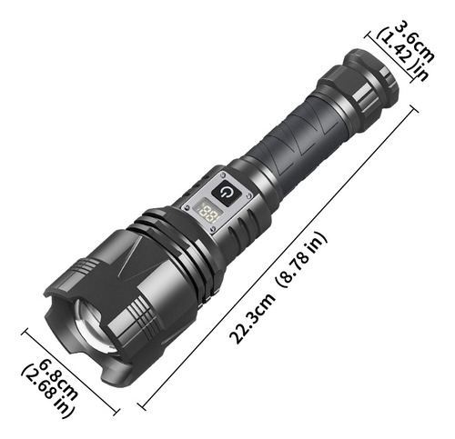 Linterna Láser Led Superpotente Con Zoom De 20000 Lúmenes Y