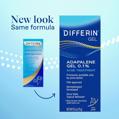 Differin Gel Pump 15gr Tratamiento Antiacné 0.1% 30 Días