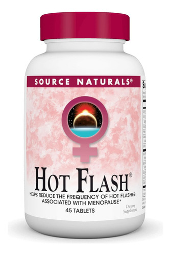 Source Naturals Hot Flash Soporte A Menopausia 45 Tabs Sabor Sin Sabor