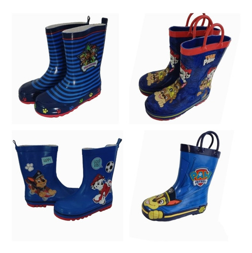 Imagen 9 de 9 de Botas De Goma Mario Spiderman Dinosaurio Frozen Cars Paw Pat