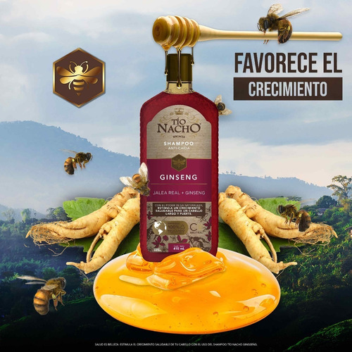 Tio Nacho Shampoo Ginseng Estimula El Crecimiento