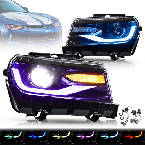 Faro Delantero Led Haz Proyeccion Para Chevy Camaro 5ª 2 Luz