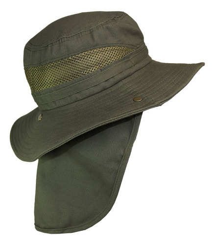 Sombrero Australiano De Taslon Con Aleron Pesca - Camping