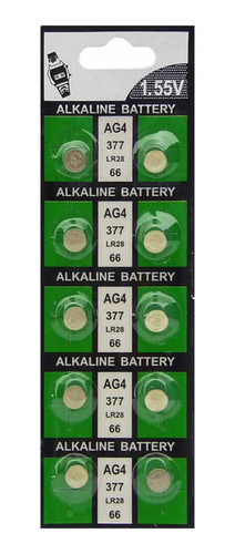 Pack 10 Pilas Ag4 Lr626 377 Sr626 177 Buttonhcell Tipo Reloj