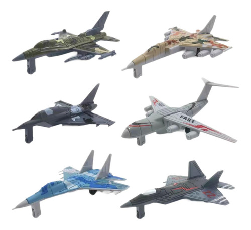 6 Piezas De Aviones De De Aleación, Simulación De