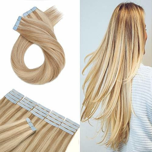 Cinta De 18 Pulgadas En Extensiones De Cabello Humano 8gg3r