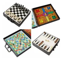 Comprar Juego De Juegos De Mesa 4 En 1: Ajedrez, Ludo, Backgammon, S